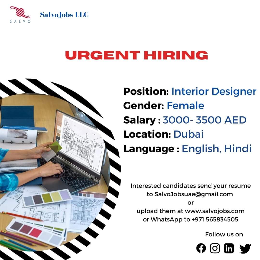 Uae Interior Designer Job Vacancy